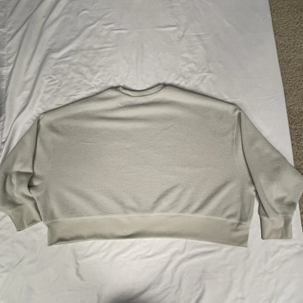 Nike NSW Plush Mod Crop Sherpa Fleece Center Swoosh Oversized Sweatshirt XXL